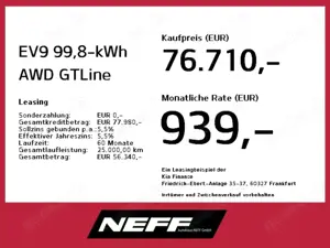Kia EV9 99,8-kWh AWD GTLine HeadupDisplay*AHKSchwenkbar Bild 4