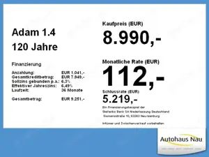 Opel Adam 1.4 120 Jahre Inspektionspaket BigDeal Bild 4