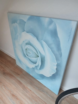 Blumenbild blau 80x80