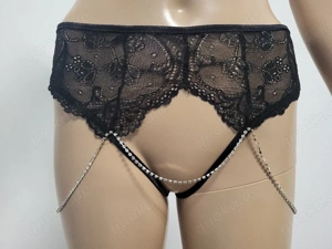 String Tanga Slip ouvert schwarz