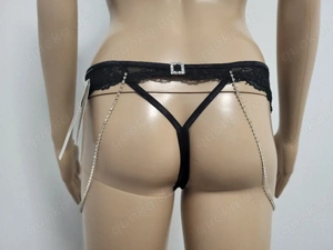 String Tanga Slip ouvert schwarz