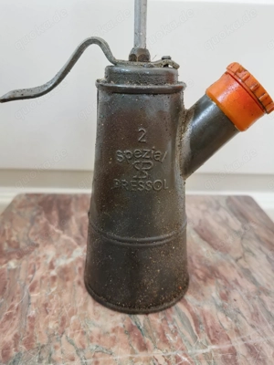 Alte Pressol Spezial No. 2 Ölkanne Pumpöler - Orange Bild 6
