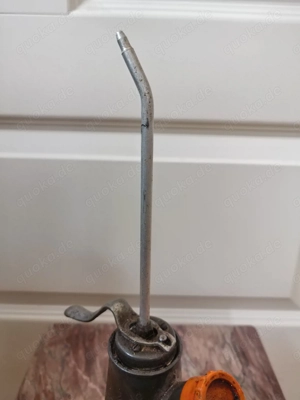 Alte Pressol Spezial No. 2 Ölkanne Pumpöler - Orange Bild 5