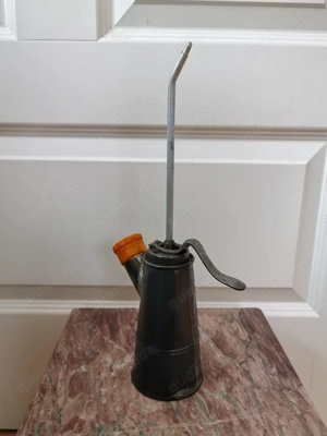 Alte Pressol Spezial No. 2 Ölkanne Pumpöler - Orange Bild 2