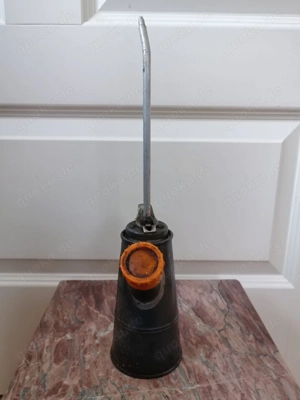 Alte Pressol Spezial No. 2 Ölkanne Pumpöler - Orange Bild 3