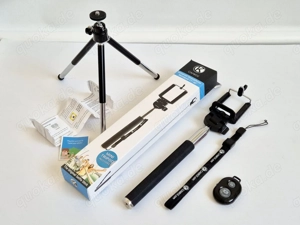 Selfie Stick mit Stativ Bluetooth Fernbedienung OVP Handy