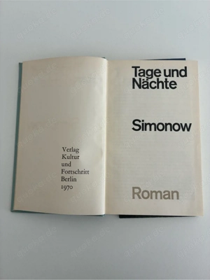 Buch von Simonov - Tage und Nächte 1970 Gebrauchter Zustand