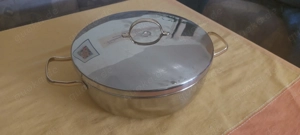 LACOR Servierpfanne unbeschichtet mit Deckel 28 cm Durchmesser 7 cm Höhe