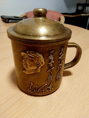 Original China Trinkbecher mit Abbild Mao Tse Tung