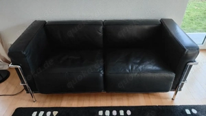 Original Cassina LC3 (165 cm) Sofa Leder schwarz :  2 Stück verfügbar