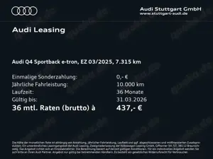 Audi Q4 e-tron Q4 Sportback 45 e-tron Automatik Bild 2