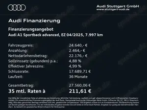 Audi A1 advanced 30 TFSI 6-Gang Bild 2
