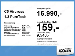 Citroen C5 Aircross 1.2 PureTech 130 FEEL LED+2xKlima+LM Bild 4