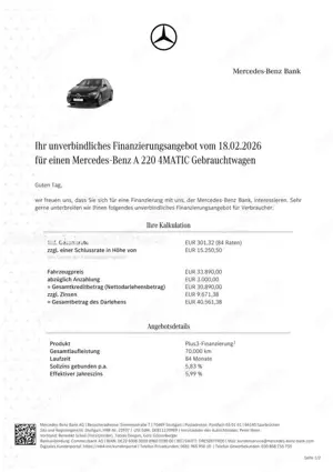 Mercedes-Benz A 220 A 220 4Matic AMG Line+Pano+AHK+Guard360+Kamera+Totwinkel Bild 3