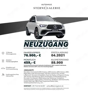 Mercedes-Benz GLE 63 AMG GLE 63S AMG DISTRO+/AIRM/HEADUP/360°/BURMESTER