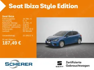 SEAT Ibiza Style Edition 1,0TSI DSG LED SHZ KAM LM