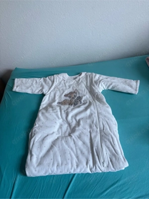 Babyschlafsack 110cm weiß mit abnehmbaren Ärmeln 24-30M