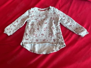Mädchen Pullover von Liegelind Gr. 92 hellgrau mit Blümchenmuster