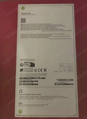 iPhone 17 Pro Max 256 GB weiß Neu Versiegelt  Bild 2
