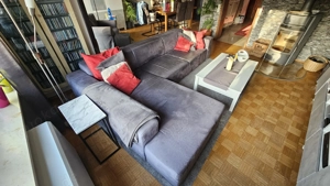 Sofa mit Canape, ausziehbar