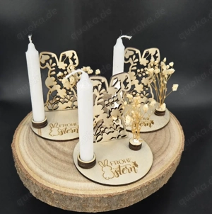 Aufsteller Osterhase mit Kerze 