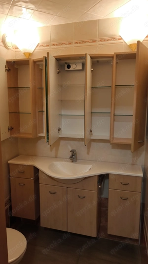 WC Möbel - Set Badmöbel in Beige mit 2x Handtuchhaltern Bild 6