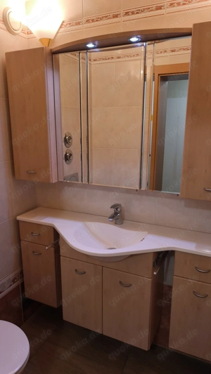 WC Möbel - Set Badmöbel in Beige mit 2x Handtuchhaltern Bild 3