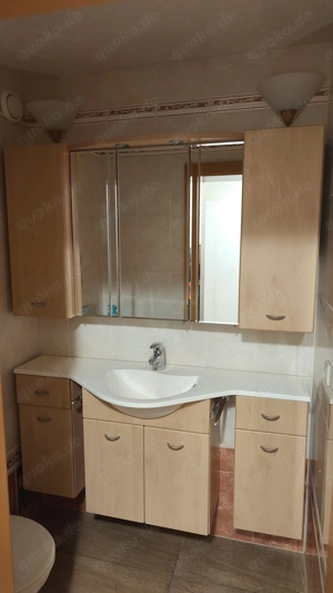 WC Möbel - Set Badmöbel in Beige mit 2x Handtuchhaltern Bild 5