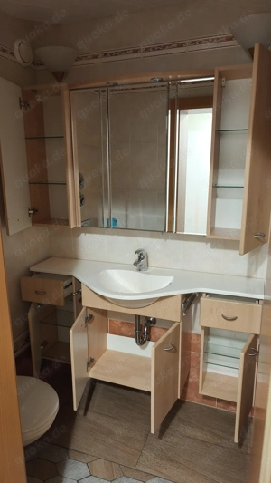 WC Möbel - Set Badmöbel in Beige mit 2x Handtuchhaltern Bild 4