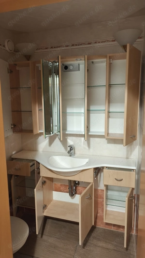 WC Möbel - Set Badmöbel in Beige mit 2x Handtuchhaltern Bild 10