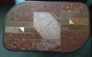 Coutchtisch Schiefer Massiv Höhenverstellbar