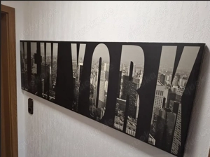 Die Gelegenheit ! Großes Leinwandbild New York Skyline Panorama 140 x 40 x 4 cm - neuwertig