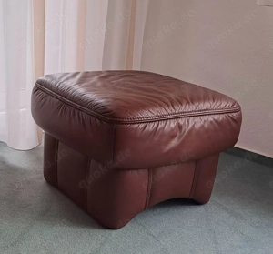 Sitzelement, Sessel, Hocker echt Leder braun. Teile können auch einzeln erworben werden.  Bild 4