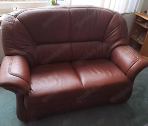 Sitzelement, Sessel, Hocker echt Leder braun. Teile können auch einzeln erworben werden.  Bild 3