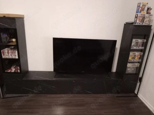 TV Wohnwand in schwarz 