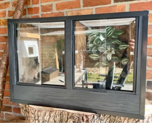 Aufzucht-Terrarium aus PVC mit 2 Abteilen   selbst gebaut