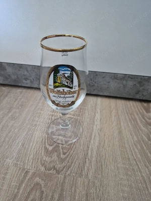 Wolfshöher Bierglas mit goldenem Rand - Sammlerglas