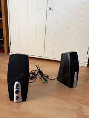 PC Lautsprecher Set (2 Boxen)   3,5 mm Klinke, guter Sound, Top Zustand