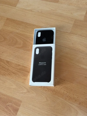 iPhone XS Lederhülle Schwarz   mit OVP, sehr guter Zustand