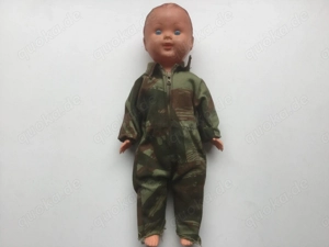 Puppe Vintage Antik mit Militärkleidung 