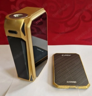 Smok G Priv. Gold. Mit Gebrauchsspuren. FP. 40 . SAMMLUNGSVERKLEINERUNG!  Akkuträger, E-Zigarette, V Bild 3