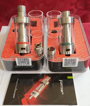 2 X Anyvape Furytank + 1X RTA. Gebr. FP. 30 , Verdampfer für Akkuträger, Vape, E Zigarette.