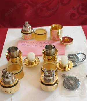 2X CLONE, RTA !! 2X Gold guter Zustand,gebr. FP. 40 , Verdampfer für Akkuträger, Vape, E Zigarette. Bild 2