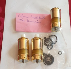2X CLONE, RTA !! 2X Gold guter Zustand,gebr. FP. 40 , Verdampfer für Akkuträger, Vape, E Zigarette.