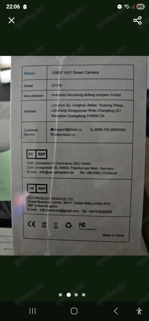 OVP Überwachungskamera Rbcior LF-P2t Bild 4