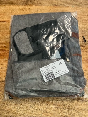 Rucksack 6 tlg. Set Grau Braun Bild 2