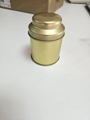 4 Stück Metalldose für Tee, Gewürze oder Kerzen   Höhe ca. 7 cm