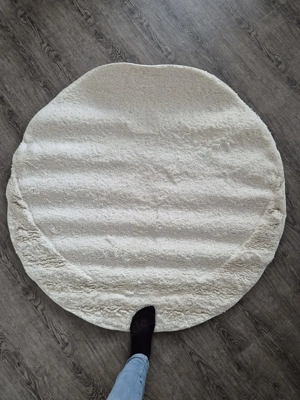 Teppich rund in Weiß, Durchmesser: 120cm ungebraucht - nur Selbstabholung