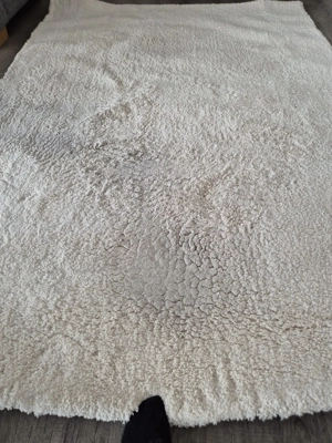 Weißer Teppich von WLabel, ca. 2.30m x 1,65m, weiß, wenig genutzt, Selbstabholung