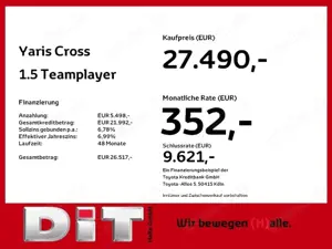 Toyota Yaris Cross 1.5 Teamplayer Winter-Paket Sitzhzg